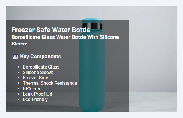 Borosilicate Glass Water Bottles with Silicone Sleeve: Features, Benefits, and Freezer Safety