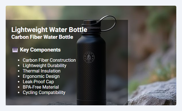 Lightweight Carbon Fiber Water Bottle: Features, Benefits, and Design Considerations