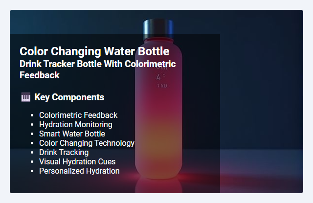 Drink Tracker Bottle with Colorimetric Feedback: How Color Changing Technology Promotes Hydration