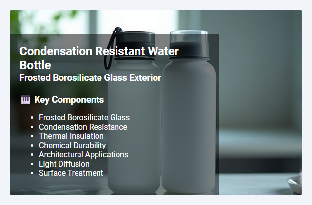 Frosted Borosilicate Glass Exterior: Condensation Resistant Properties, Applications, and Benefits