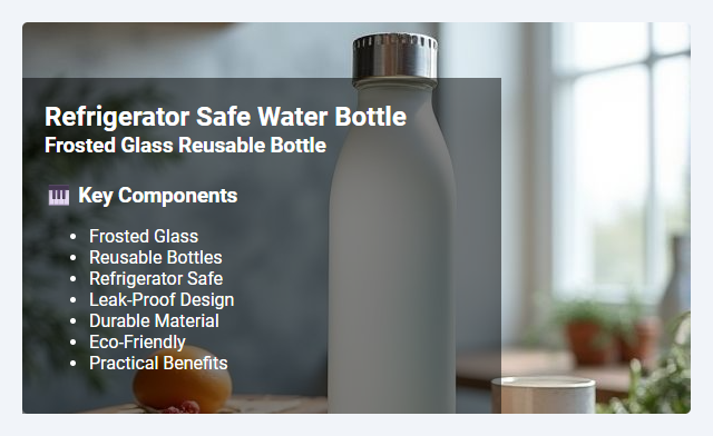 Frosted Glass Reusable Bottles: Refrigerator Safe Features and Practical Benefits