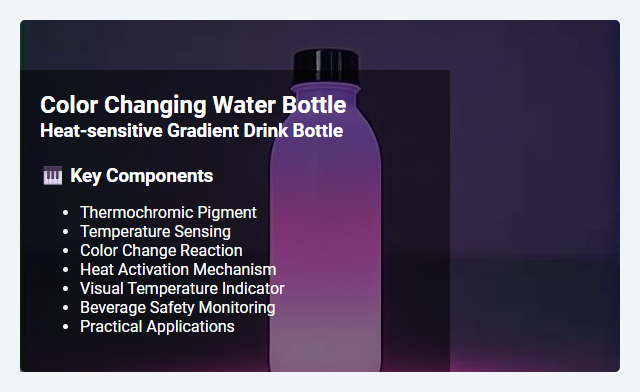 Heat-Sensitive Gradient Drink Bottle: Color Changing Technology, Mechanism, and Practical Uses