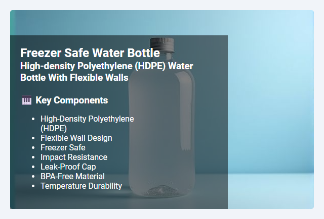 High-Density Polyethylene (HDPE) Water Bottles with Flexible Walls: Features and Freezer Safety