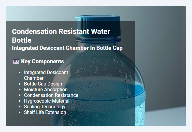 Integrated Desiccant Chamber in Bottle Caps: Concept and Condensation Resistance Mechanism