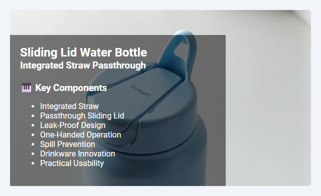 Integrated Straw Passthrough Sliding Lid: Concept, Design Features, and Practical Applications