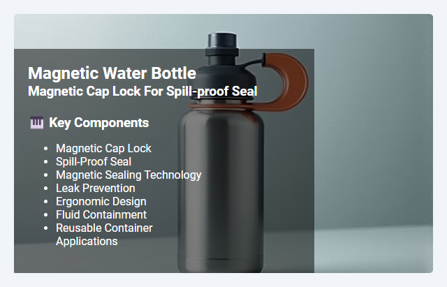 Magnetic Cap Lock for Spill-Proof Seal: Design, Functionality, and Applications