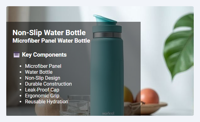 Microfiber Panel Water Bottles with Non-Slip Design: Features, Benefits, and Applications