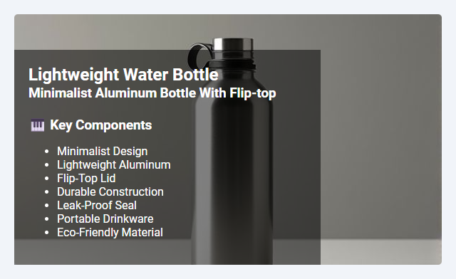 Minimalist Aluminum Bottle with Flip-Top: Features and Benefits of Lightweight Drinkware
