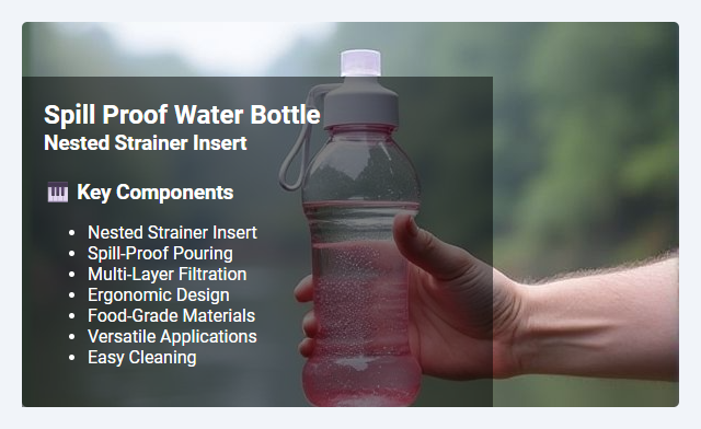 Nested Strainer Insert for Spill-Proof Pouring: Features, Design, and Applications