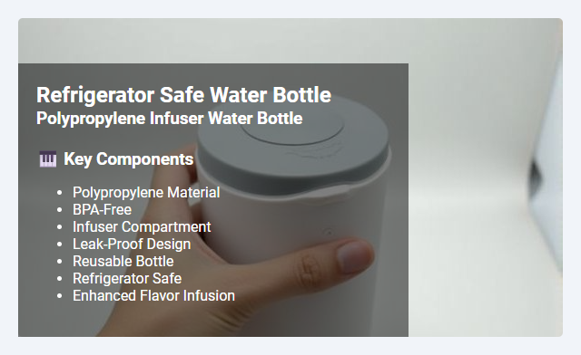 Polypropylene Infuser Water Bottles: Features, Benefits, and Refrigerator Safety