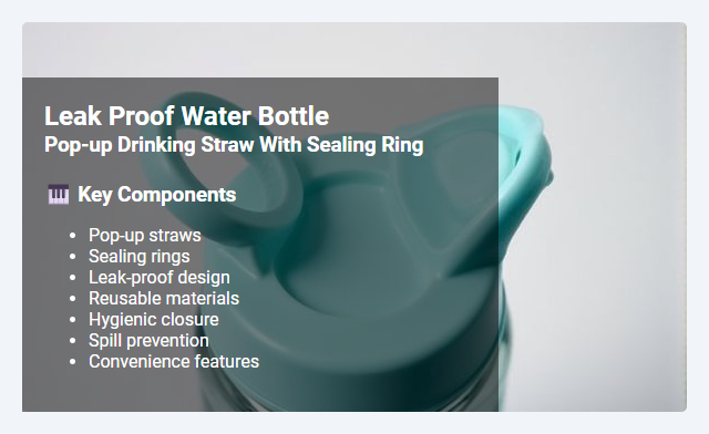 Pop-Up Drinking Straws with Sealing Rings: Features, Benefits, and Leak-Proof Mechanisms