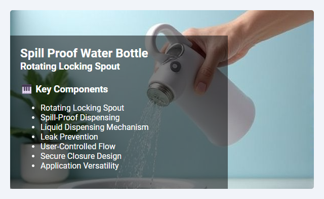 Rotating Locking Spout for Spill-Proof Liquid Dispensing: Design, Mechanism, and Applications