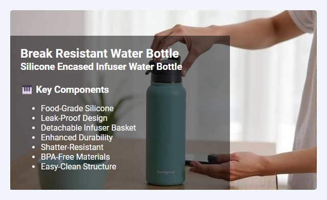 Silicone Encased Infuser Water Bottle: Features, Benefits, and Break Resistance