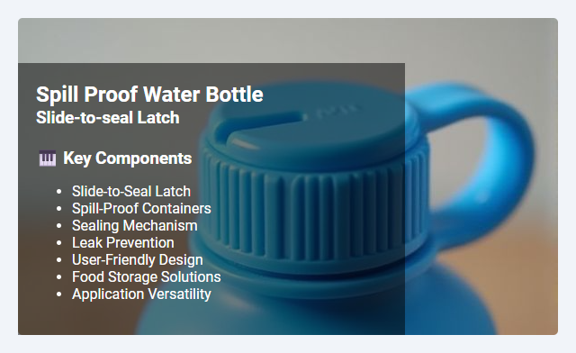 Slide-to-Seal Latch for Spill-Proof Containers: Design, Mechanism, and Applications