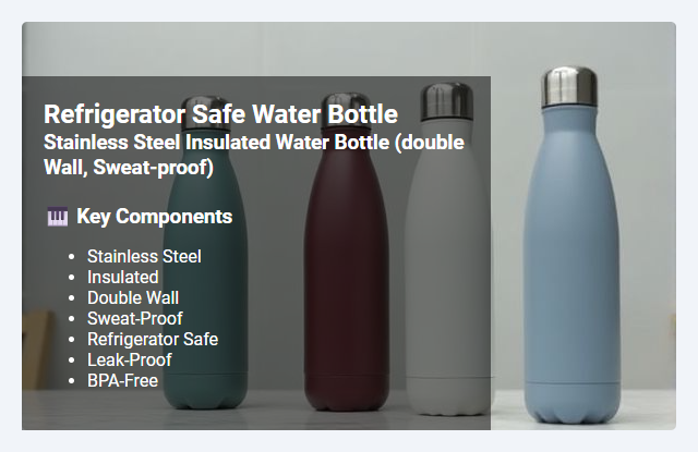 Stainless Steel Insulated Water Bottles: Double Wall, Sweat-Proof, and Refrigerator Safe Features