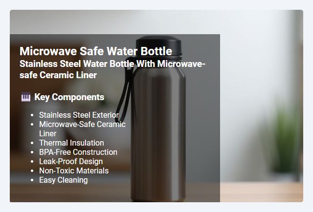 Stainless Steel Water Bottles with Microwave-Safe Ceramic Liners: Features, Safety, and Benefits