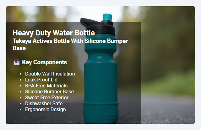 Takeya Actives Bottle with Silicone Bumper Base: Features, Durability, and User Benefits