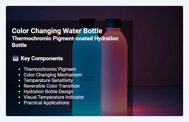 Thermochromic Pigment-Coated Hydration Bottles: Color-Changing Mechanism and Practical Applications