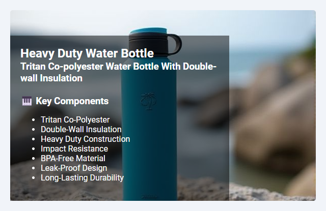 Tritan Co-Polyester Water Bottles with Double-Wall Insulation: Features and Durability of Heavy Duty Designs