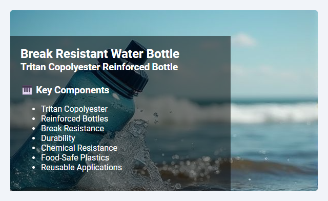 Tritan Copolyester Reinforced Bottles: Break Resistance, Properties, and Applications