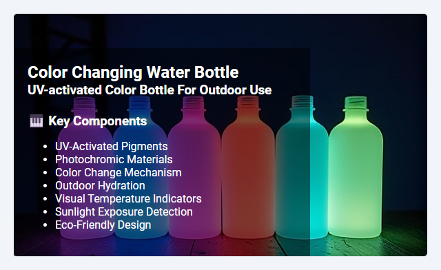 UV-Activated Color Changing Bottles for Outdoor Use: Mechanism, Applications, and Benefits