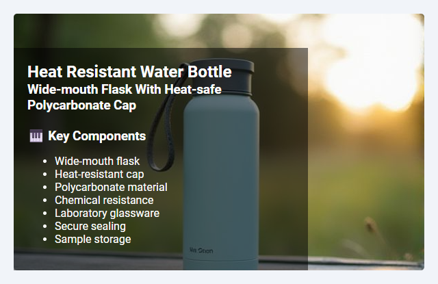 Wide-Mouth Flask with Heat-Resistant Polycarbonate Cap: Features, Benefits, and Laboratory Applications