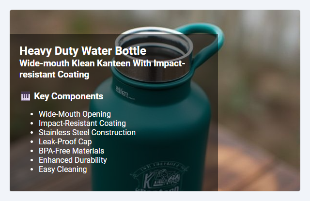 Wide-Mouth Klean Kanteen with Impact-Resistant Coating: Features and Durability Benefits